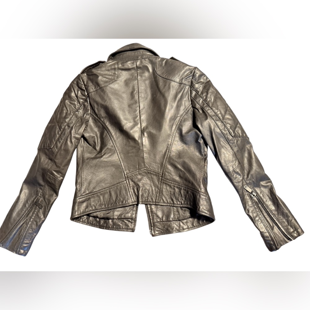 Karl Lagerfeld Black Leather Jacket - Picture 3 of 5